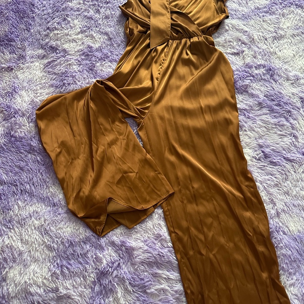SHEIN Copper Satin Dress